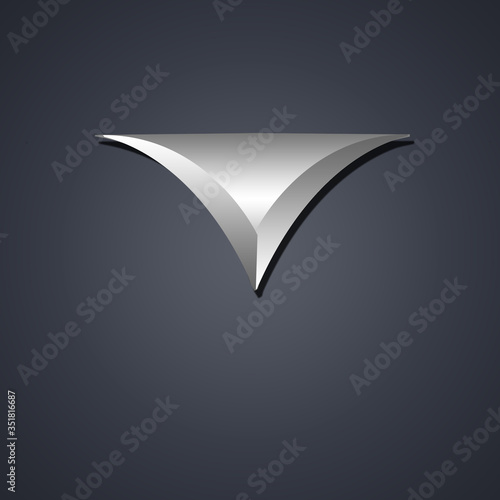 Sharp Edges Beautiful Trigonal Illustration  on Black Background 