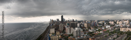 A panoramic view of the the colombo sri lanka city scape