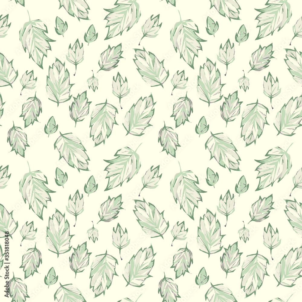 seamless pattern with green leaves seamless pattern with green leaves