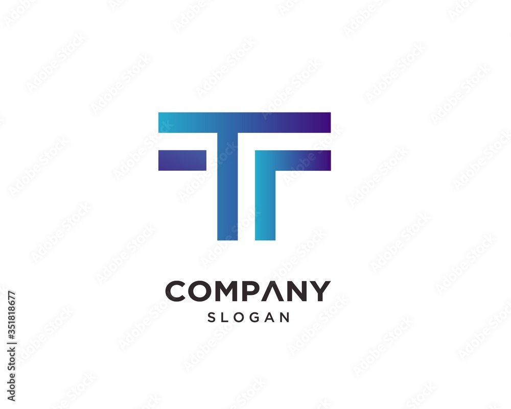 Fototapeta premium Creative Modern Letter T Technology Logo Design Template