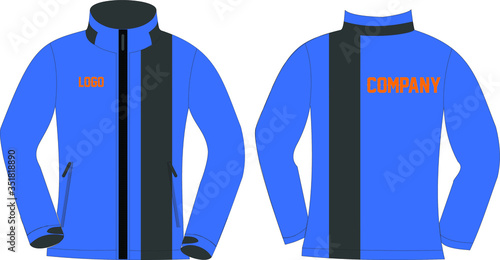 Soft shell Jackets Custom Designs template mock up illustration vector