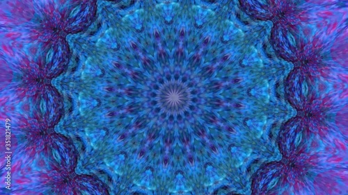 Beautiful Original Art therapy moving Mandala. Seamless loop psychotherapy. Geometric patterns to find or restore a sense of healthy mental balance. For yoga specialist, astrology, art therapist.