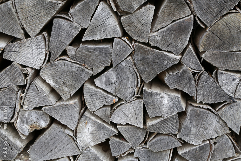 Background of dry chopped firewood logs in a pile Background of dry chopped firewood logs in a pile