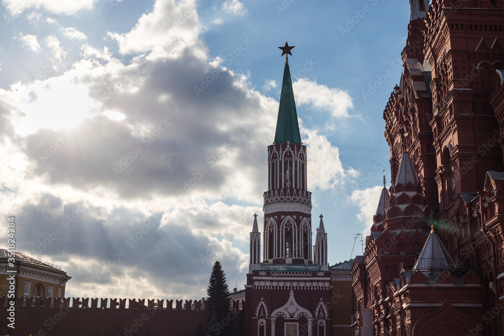 Obraz premium Red Square Kremlin MOSCOW, Russia, 21 february 2020