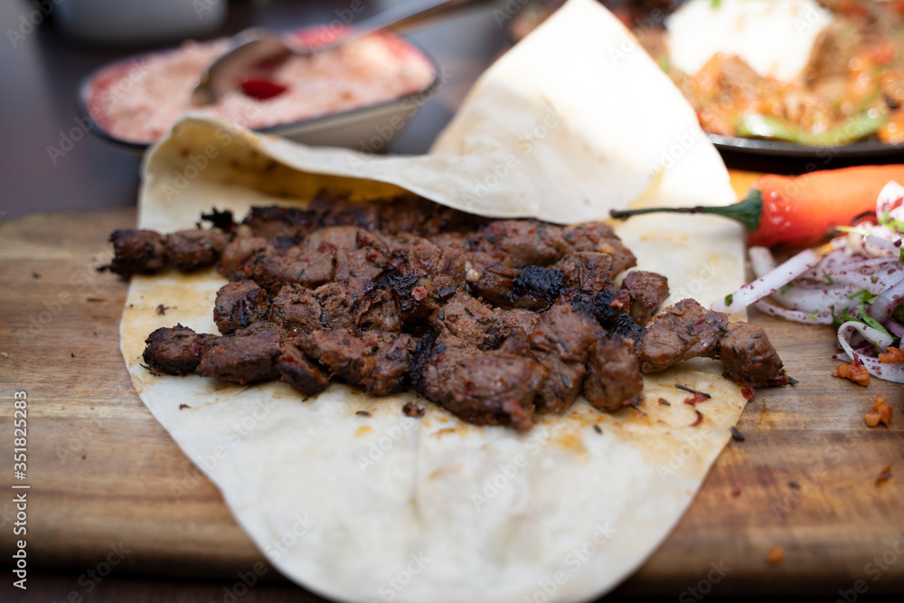 grilled meat with vegetables grilled meat with vegetables