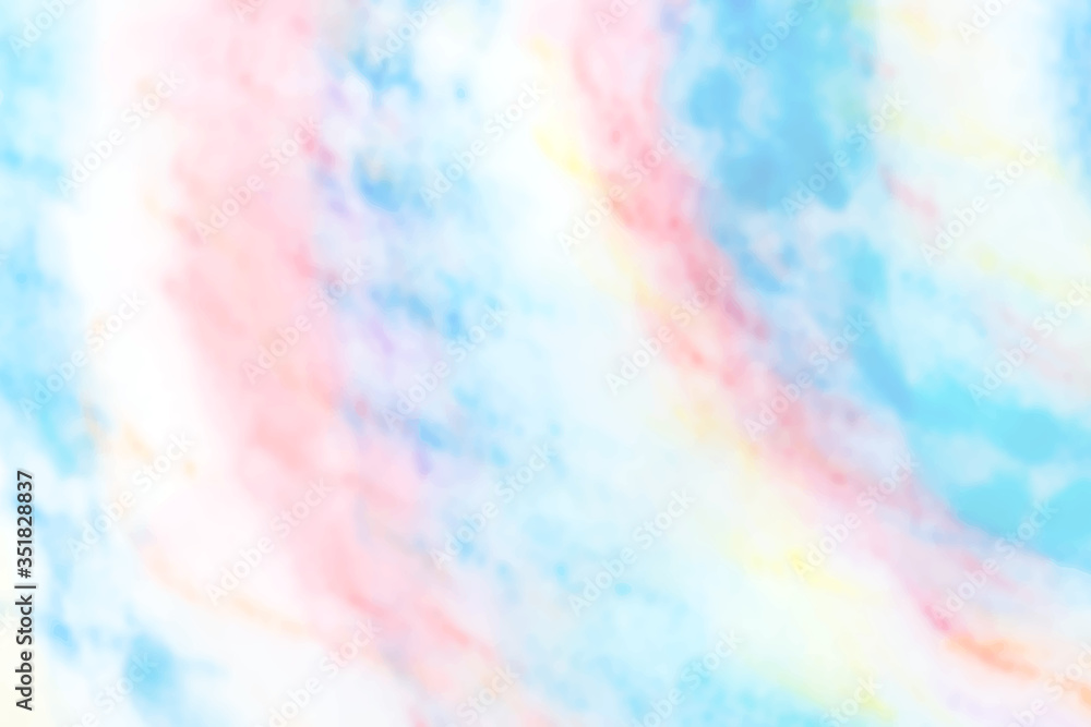 Soft pastel colorful aquarelle on white background, abstract watercolor gradient 
