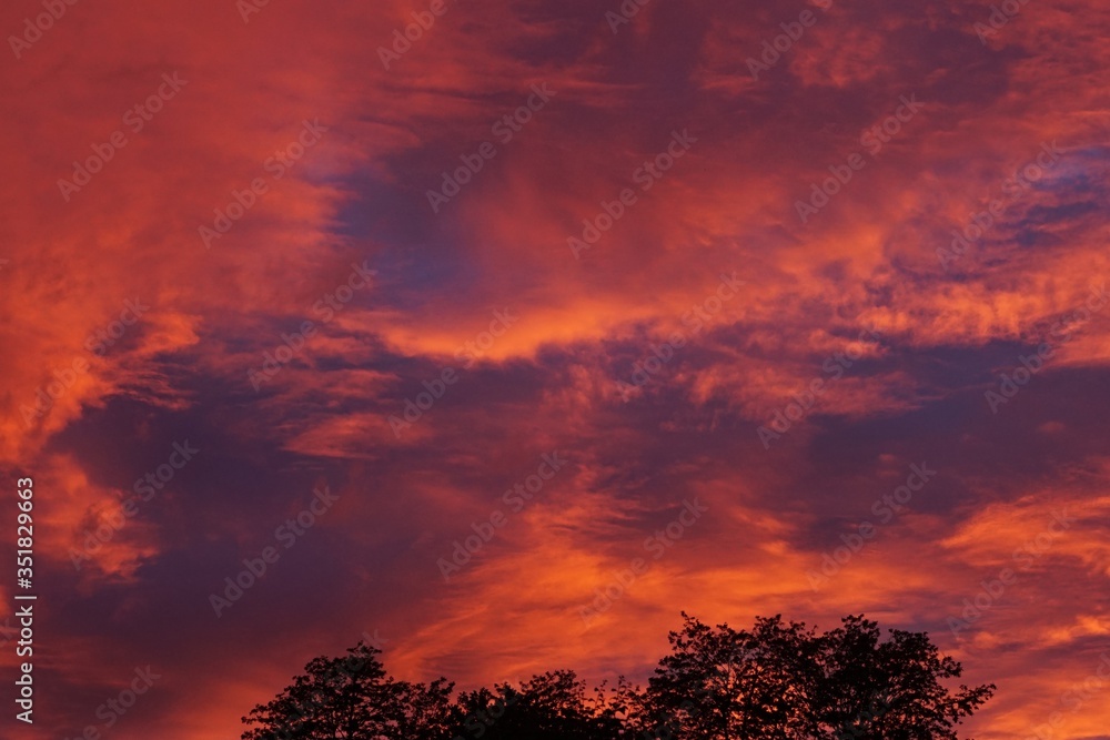 Fototapeta premium Roter Abendhimmel