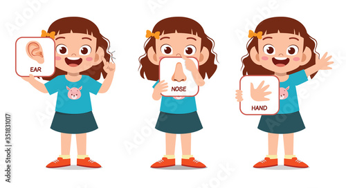 happy cute kid girl body part anatomy