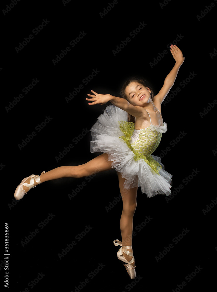 Girl in ballet with dress and sneakers Girl in ballet with dress and sneakers