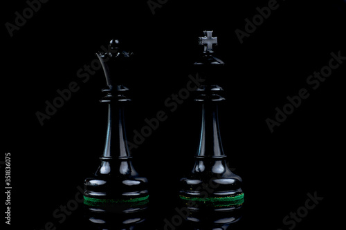 Single black chess piece