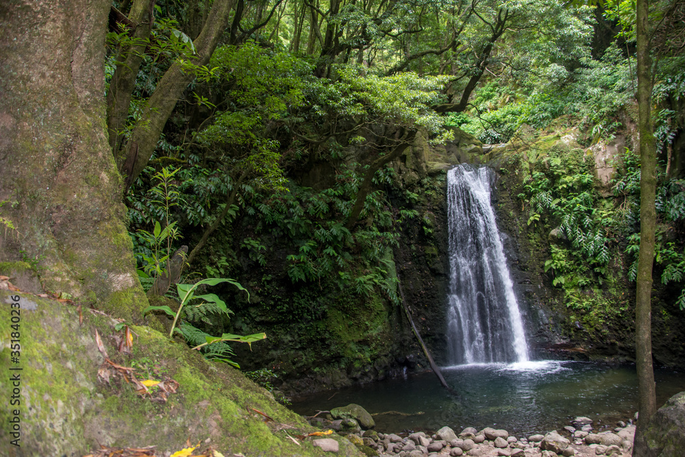 walk and discover the prego salto waterfall on the island of sao miguel, azores