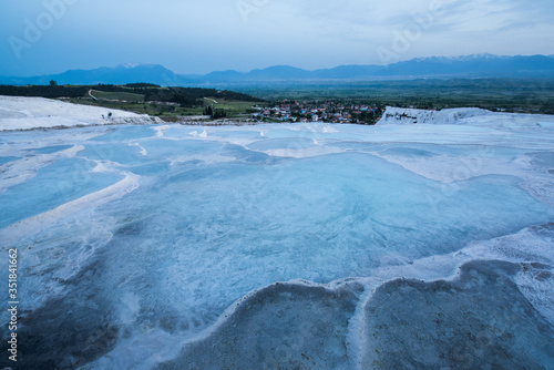 Sunset over Pamukkale