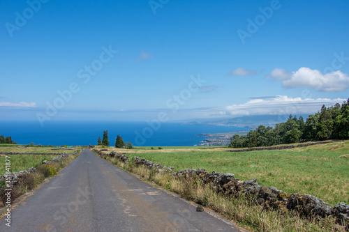 Walk on the Azores archipelago. Discovery of the island of Sao Miguel  Azores.