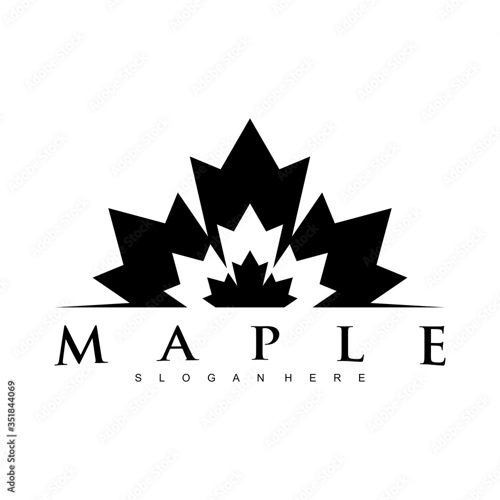 maple logo design concept  vector