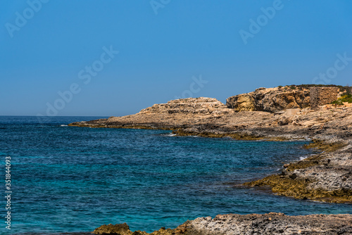 Beautiful wild beach on Malta