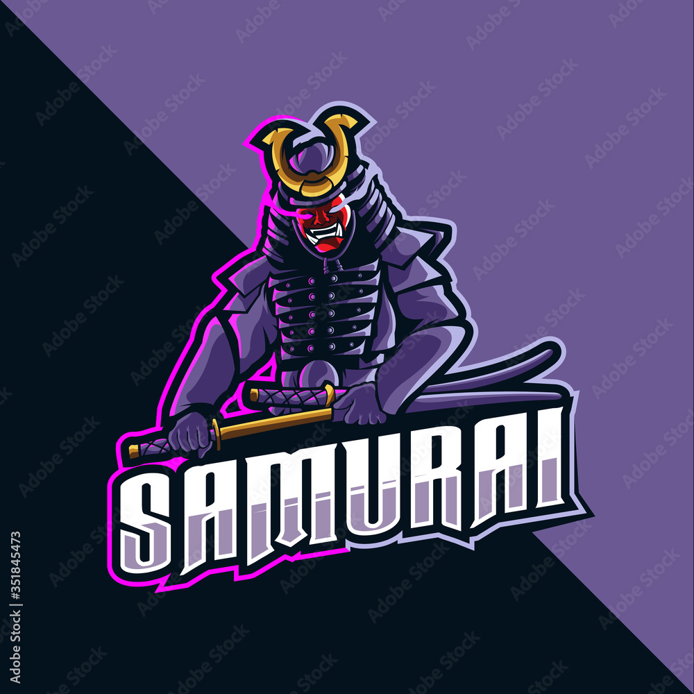 Samurai mascot logo esport