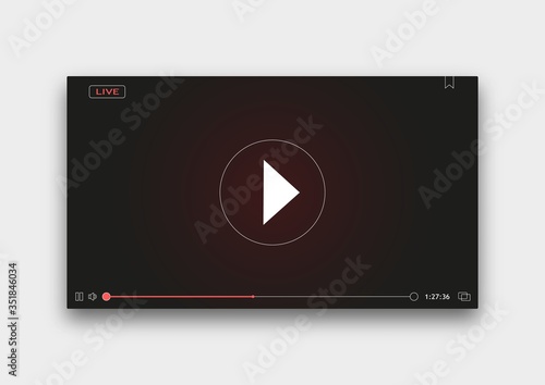 Video Player Window with Menu and Buttons Panel