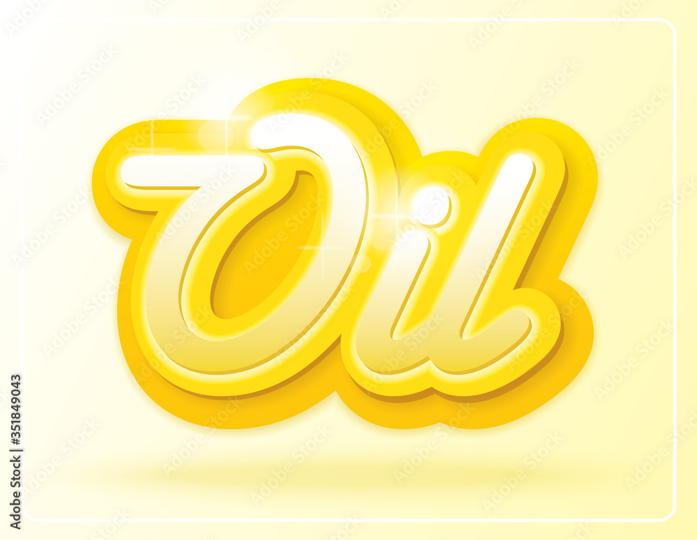 logo letter Oil drops cooking and yellow background logo letter Oil drops cooking and yellow background