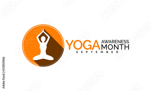 Vector illustration on the theme of National  Yoga awareness month observed each year during September.