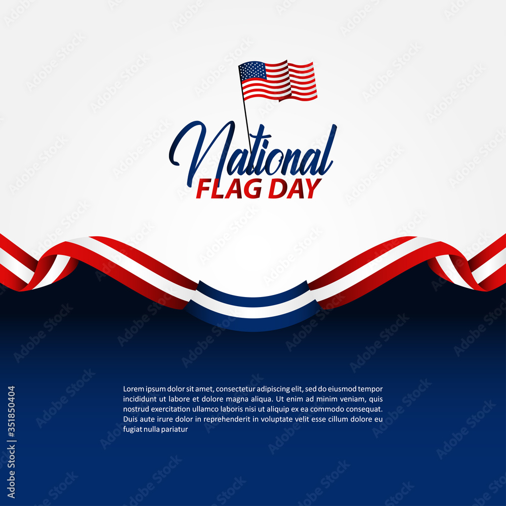 Happy National Flag Day Vector Illustration. National Flag Day Stock