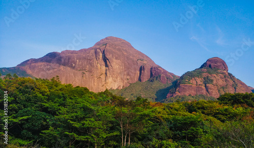 Mountains perched in the forest