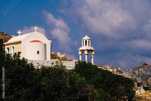 Greece, Karpathos island, small church at Olympos village.
