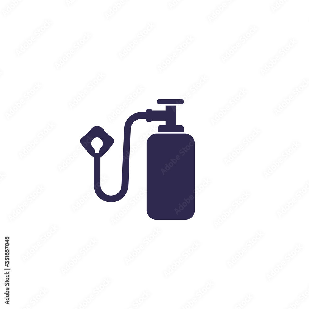 oxygen tank and mask icon oxygen tank and mask icon