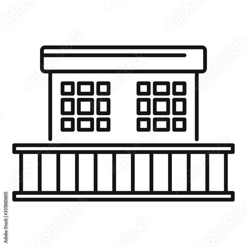 Money laundering prison building icon. Outline money laundering prison building vector icon for web design isolated on white background