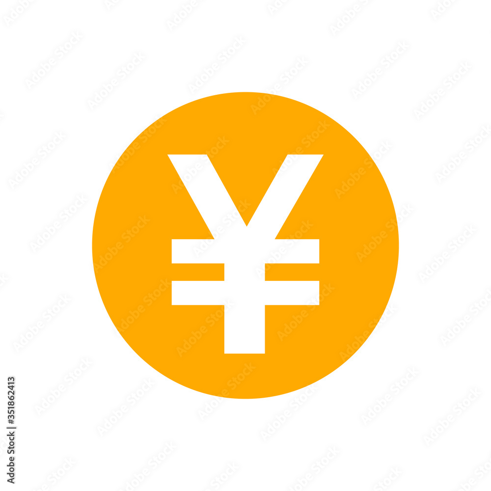yen currency coin orange for icon isolated on white, yen money for app symbol, simple flat yen money, currency digital yen coin for financial concept yen currency coin orange for icon isolated on white, yen money for app symbol, simple flat yen money, currency digital yen coin for financial concept