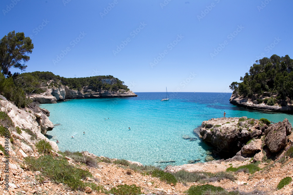 Mediterranean cove with turquoise waters