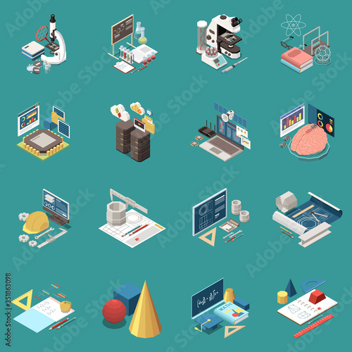 STEM Education Concept Icons 