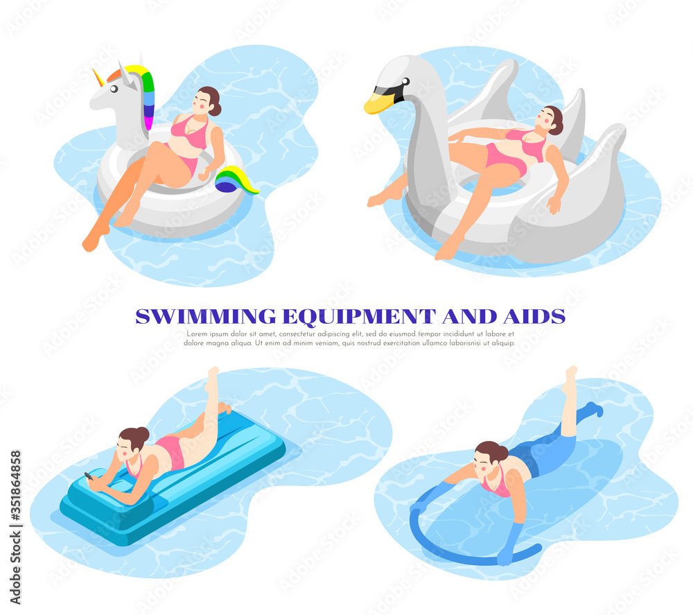Swimming Equipment Aids Set