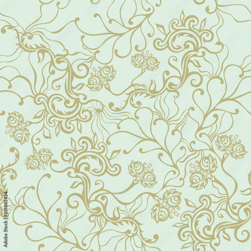 vector seamless floral pattern with flowers vector seamless floral pattern with flowers