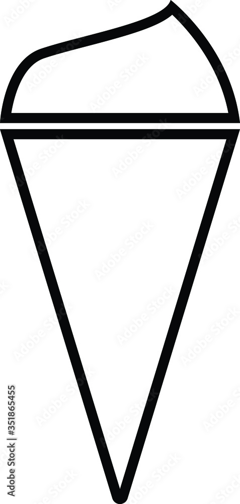 cone ice cream vector illustration