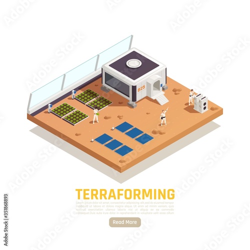 Terraforming Space Isometric Background