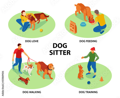 Dog Sitter Isometric Set
