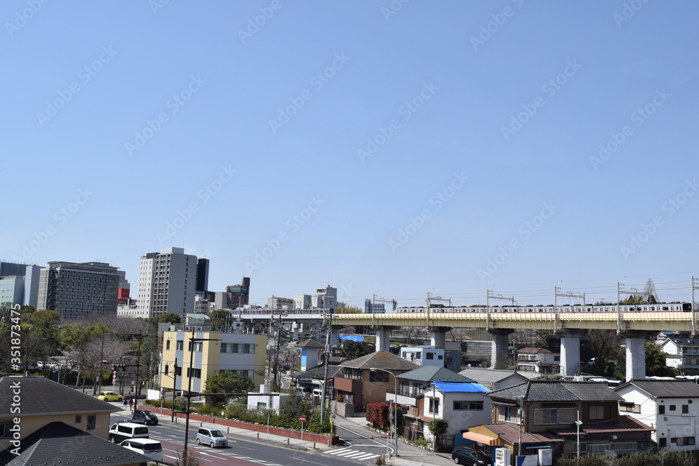 Cityscape of Narita, Chiba Prefecture, Japan