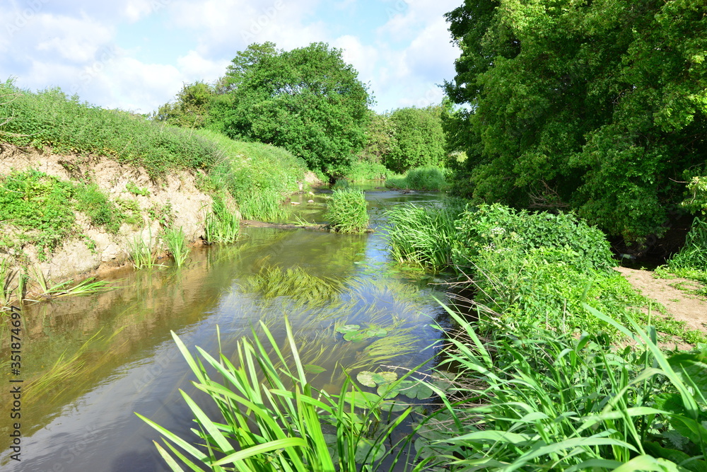 The River Mole in May in Horley in Surrey. The River Mole in May in Horley in Surrey.