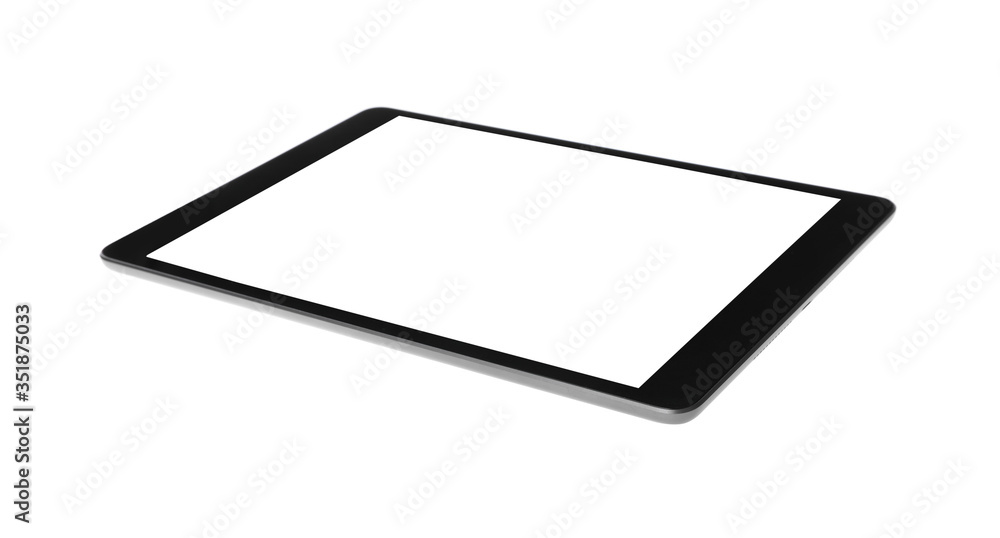 Tablet computer with blank screen isolated on white. Modern gadget Tablet computer with blank screen isolated on white. Modern gadget