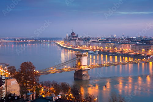 Photography Night view of Budapest