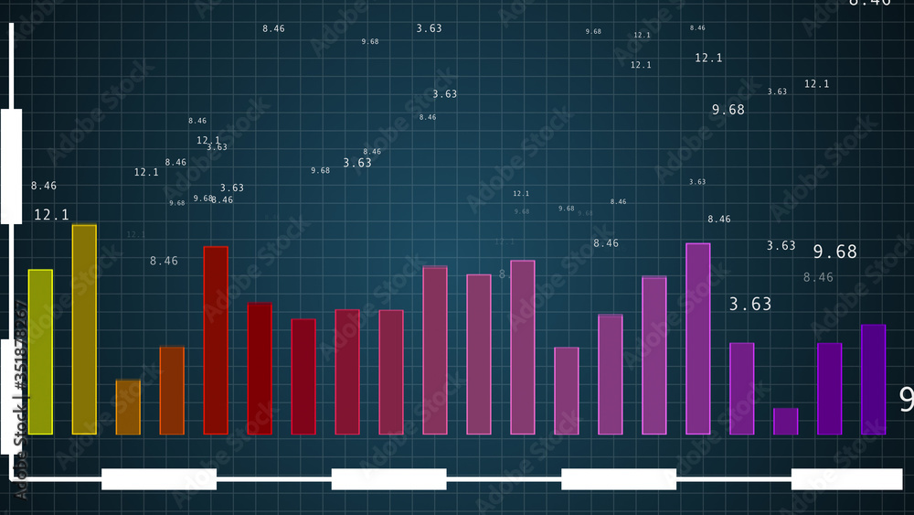 Business candle graph chart with copyspace on the screen. Business candle graph chart with copyspace on the screen.