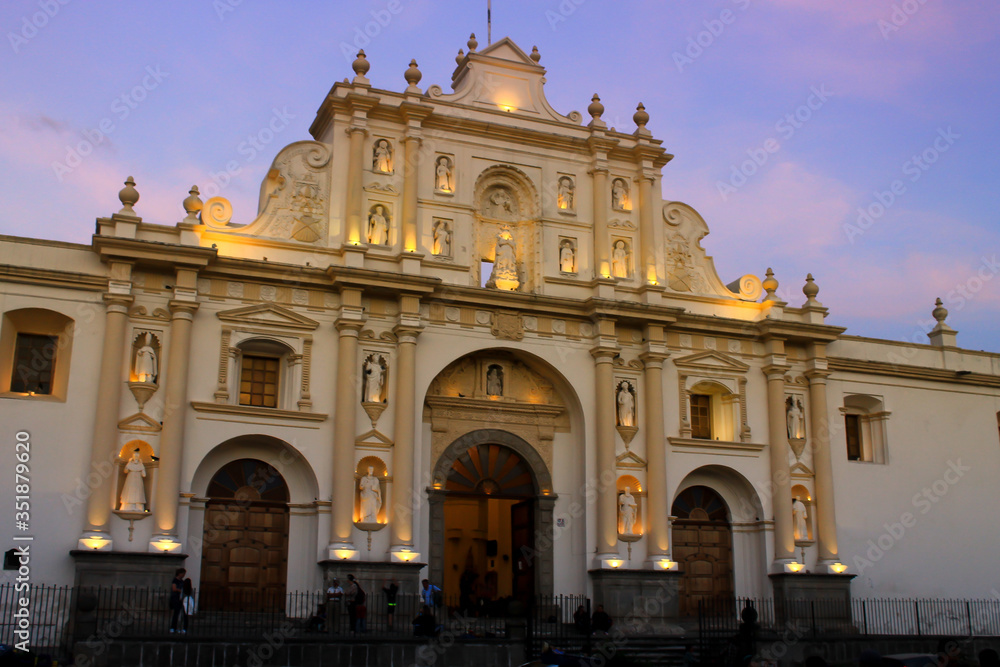 San José Cathedral dusk in Antigua Guatemala