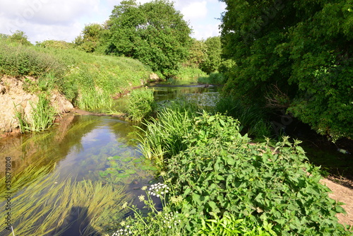 The River Mole in May in Horley in Surrey.