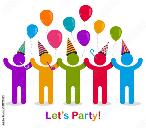 Celebrating people vector c...