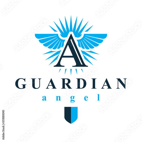 Holy spirit graphic vector logo for use in educational and religious organizations.