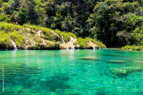 Semuc champey natural pool and .its turquoise waters