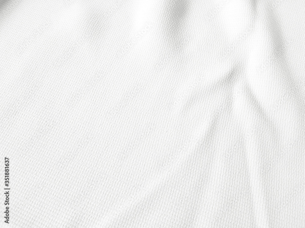 Soft white wrinkled fabric background