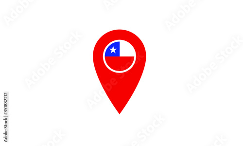 Chile Location pin map navigation label symbol