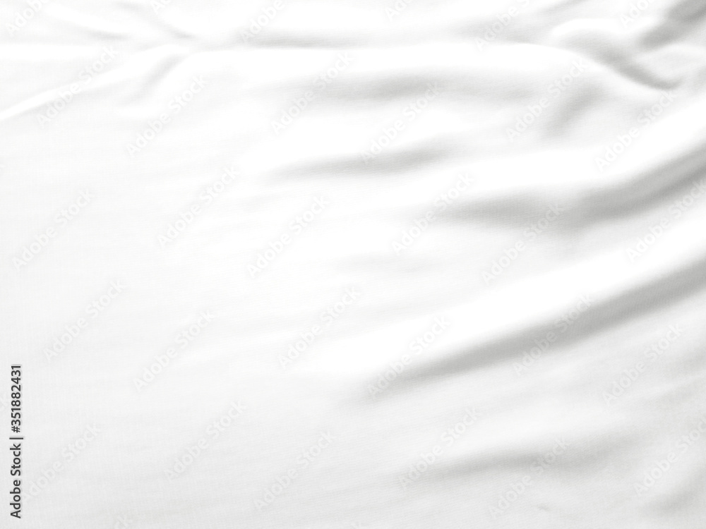 Obraz premium Soft white wrinkled fabric background