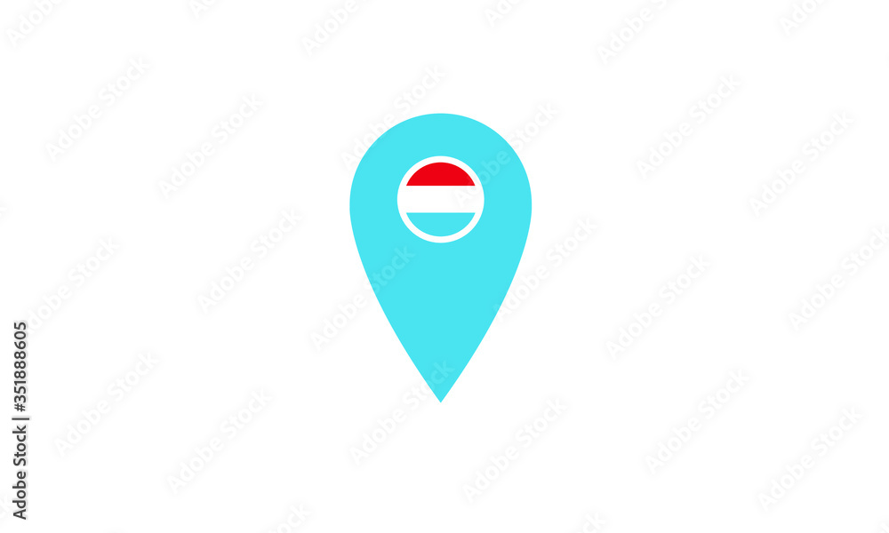 Luxembourg Location pin map navigation label symbol Luxembourg Location pin map navigation label symbol